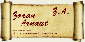 Zoran Arnaut vizit kartica